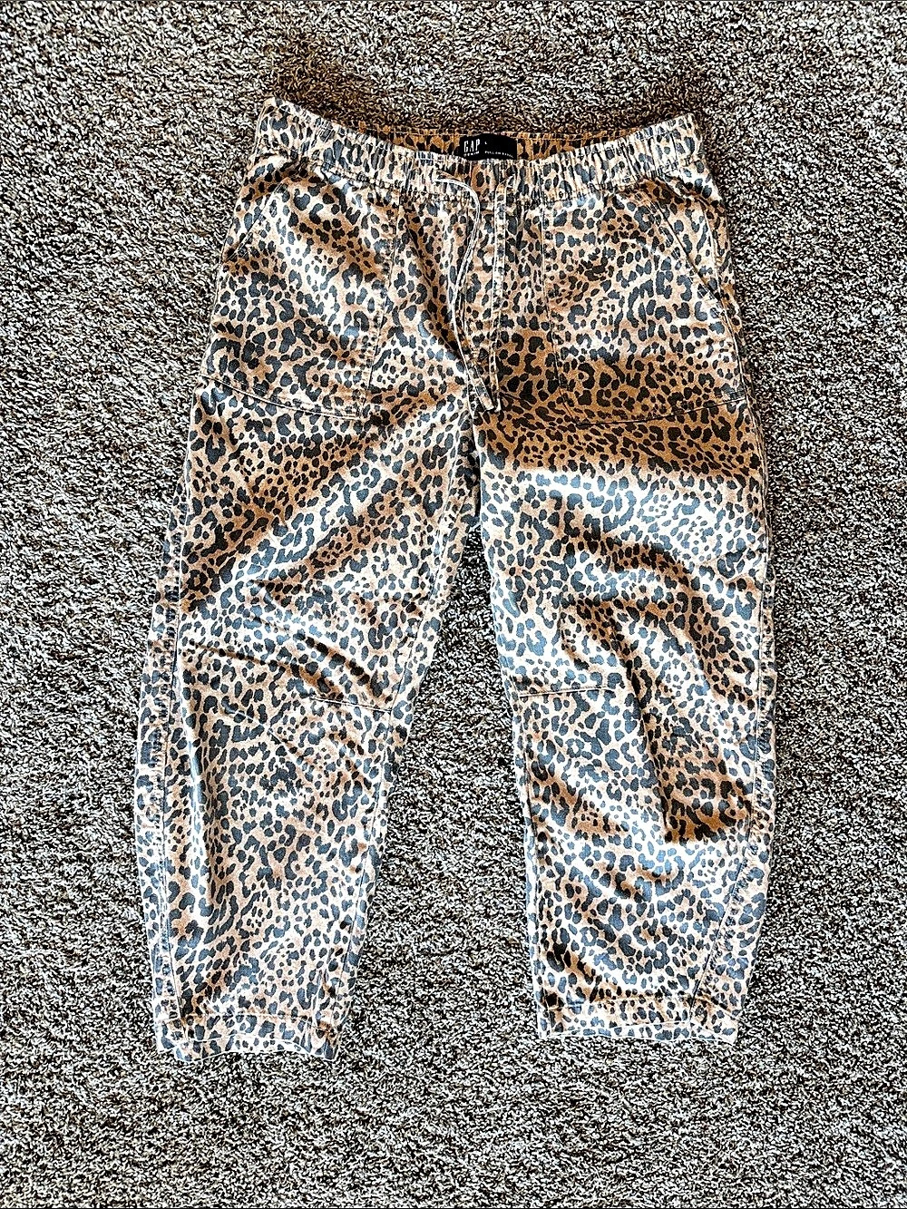 GAP Leopard Print Pull-On Joggers Size Large